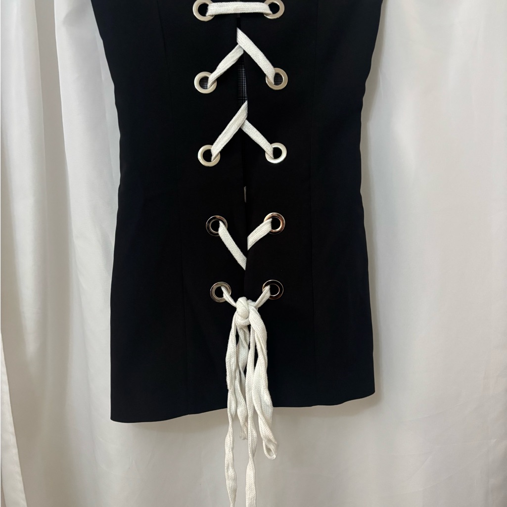 Asilio Dress Min Black And White Patterned